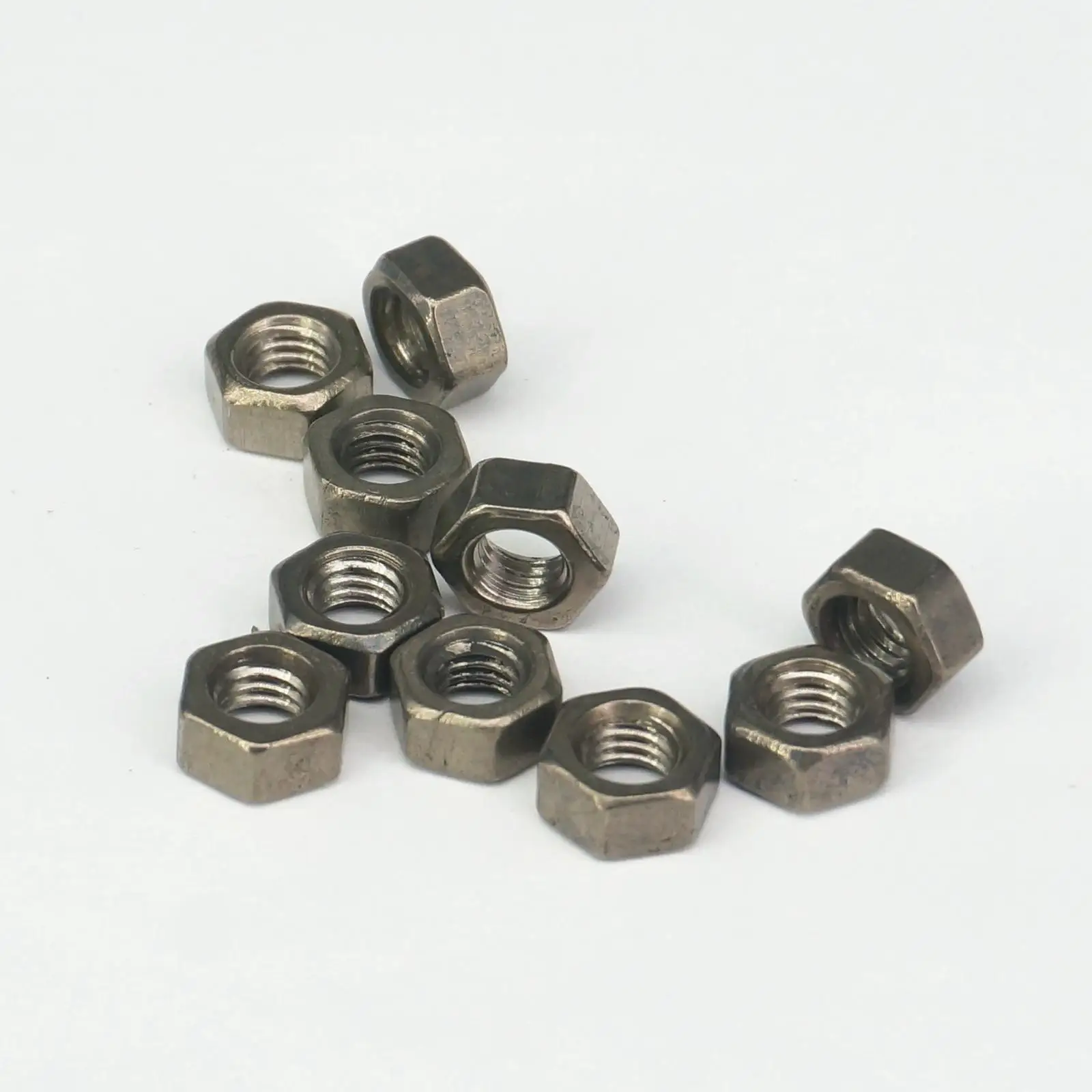 (10) M3/M4/M5/M6/M8/M10 TA2 GR2 Ti Pure Titanium Hex Head Screw Nuts