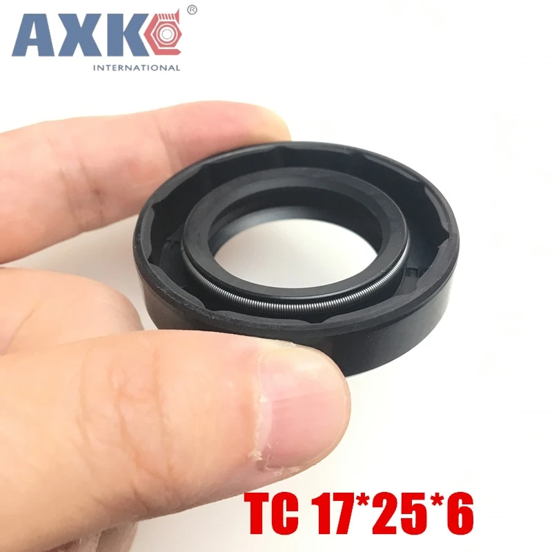 

Shaft Oil Seal TC-17*25*6 Rubber Covered Double Lip With Garter Spring/Size:17mm*25mm*6mm/20pcs