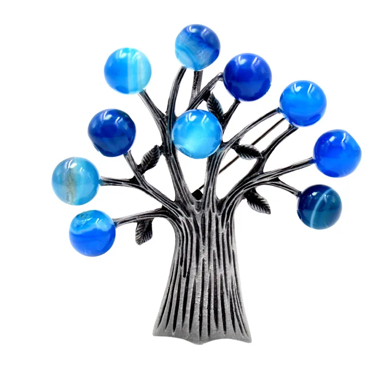 CINDY XIANG Stone Tree Brooches for Women Elegant Vintage Brooch Pin Suit Accessories 3 Colors Choose High Quality New 2018 Gift