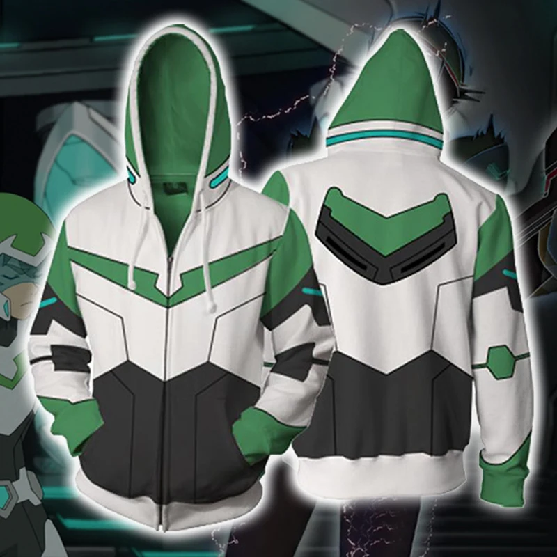 Voltron:Legendary Defender 3d sudaderas con capucha Shiro/klu-hunk/Pidge/Princess Allura Cosplay sudaderas chaqueta 3D disfraz de impresión 5XL