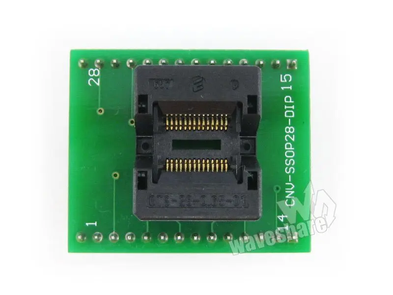 

Waveshare SSOP28 TO DIP28 (A) TSSOP28 Enplas IC Test Socket Programming Adapter 0.65mm Pitch