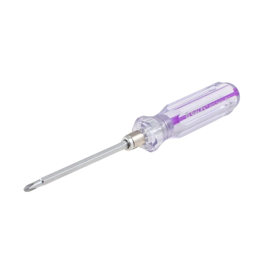 UXCELL 필립스 스크루드라이버 세트, 플라스틱 손잡이, 긴 수공구, 양방향 슬롯 십자 헤드, 3mm 팁, 132mm, 1 개