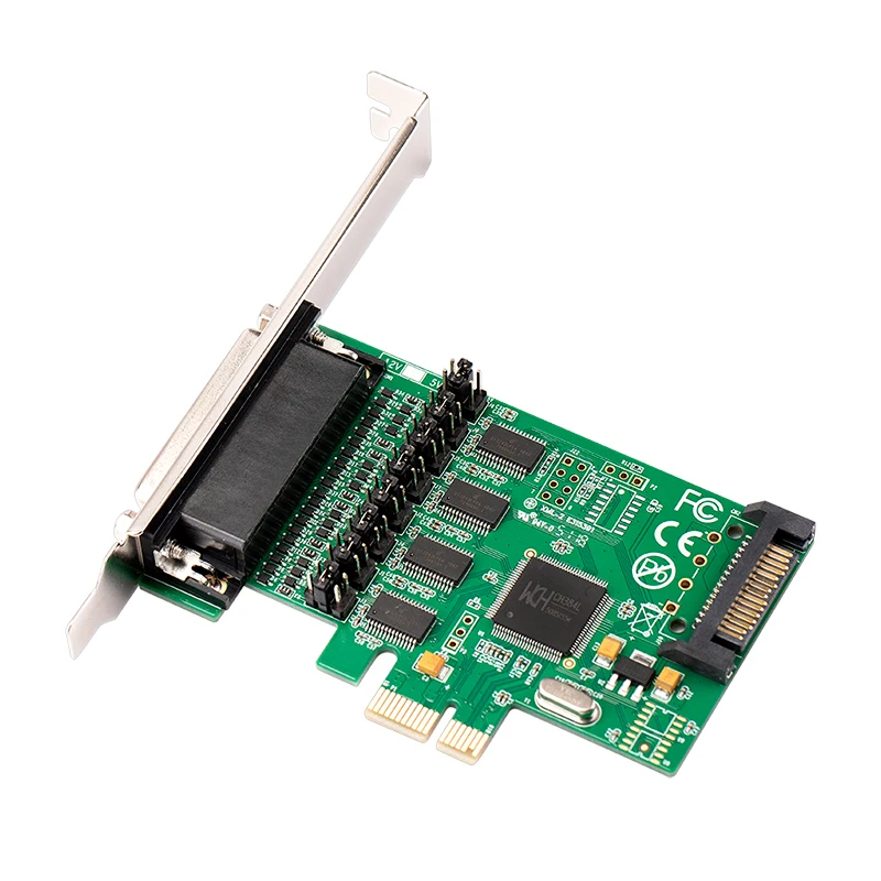 Adapter szeregowy 4 port szeregowy RS 232 DB9 PCI Express Adapter RS232 do PCIe konwerter karty PCI e RS-232 karty rozszerzeń WCH384 Chip