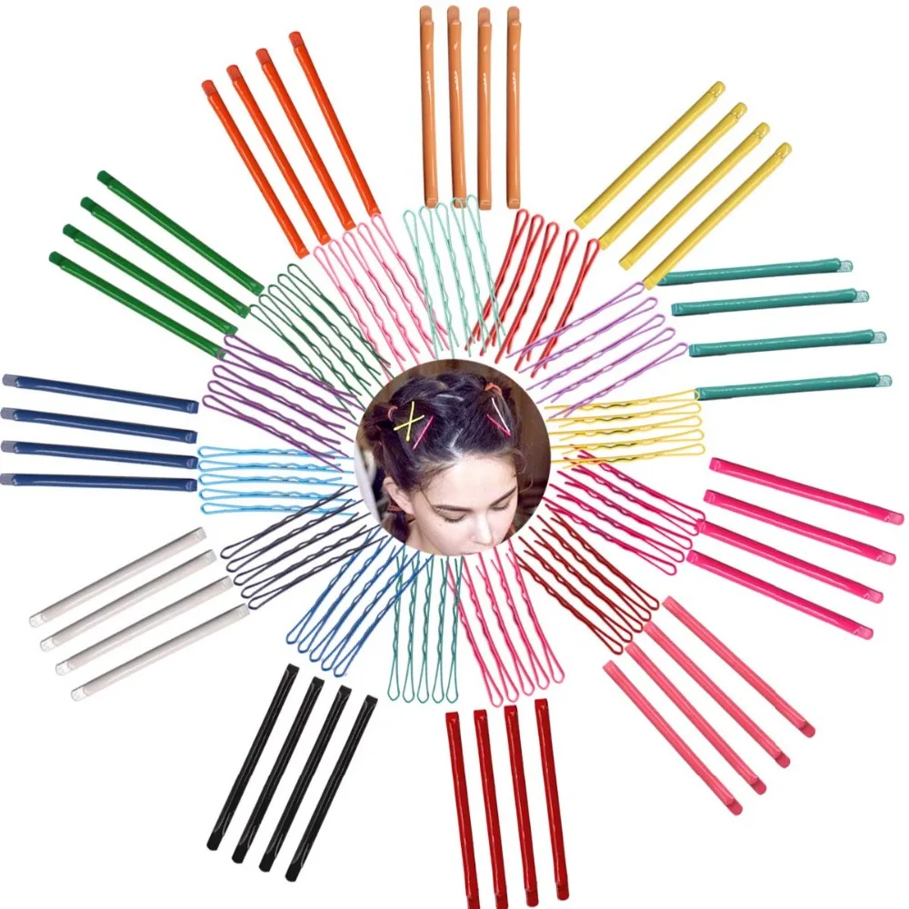 50 Pieces Mix Colorful Bobby Pin Bobby Hair Pins Hair Styling Clips for Girls and Women