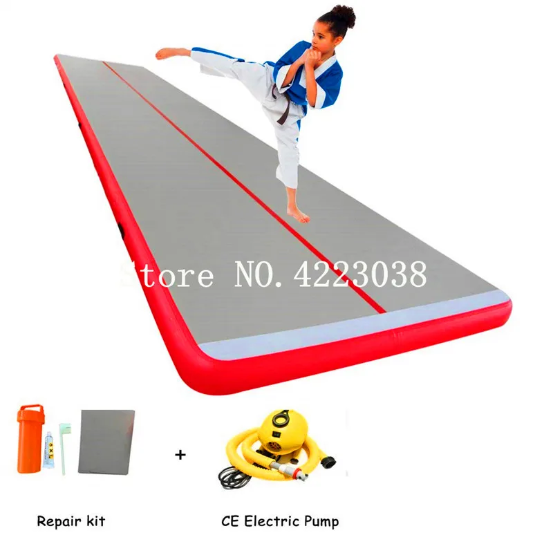 Gratis Verzending 4 m * 1*0.2 m Opblaasbare Air Track Gymnastiek Tumbling Mat, training, Cheerleading, Yoga, Taekwondo