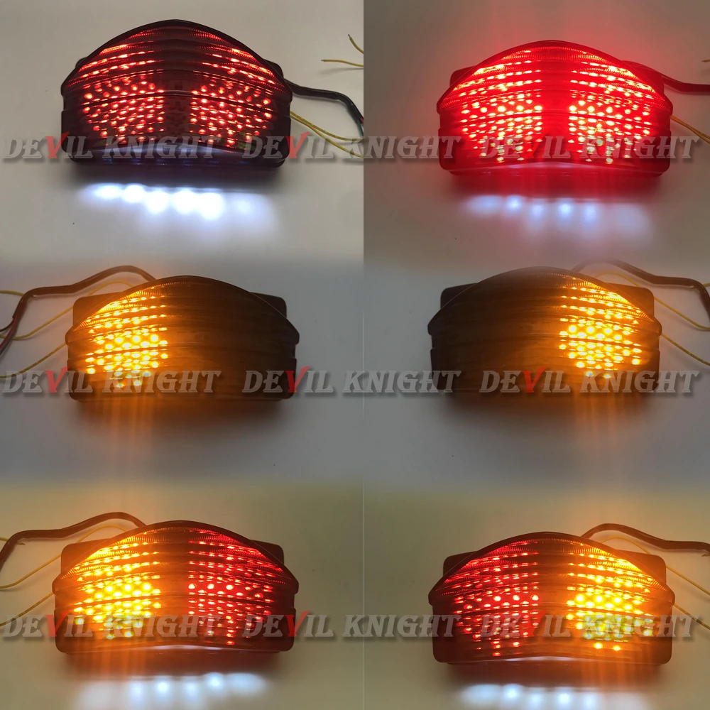 For 01-03 Honda CBR600 F4i CBR 600 FS LED Rear Tail Brake Lights Turn Signals Indicator Integrated Lamps 2001 2002 2003