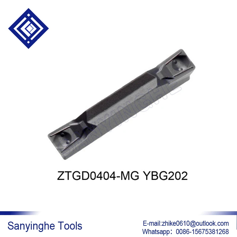 

High quality sanyinghe 10pcs/lots ZPGD0402-MG BYG202 cnc carbide turning inserts parting & grooving inserts