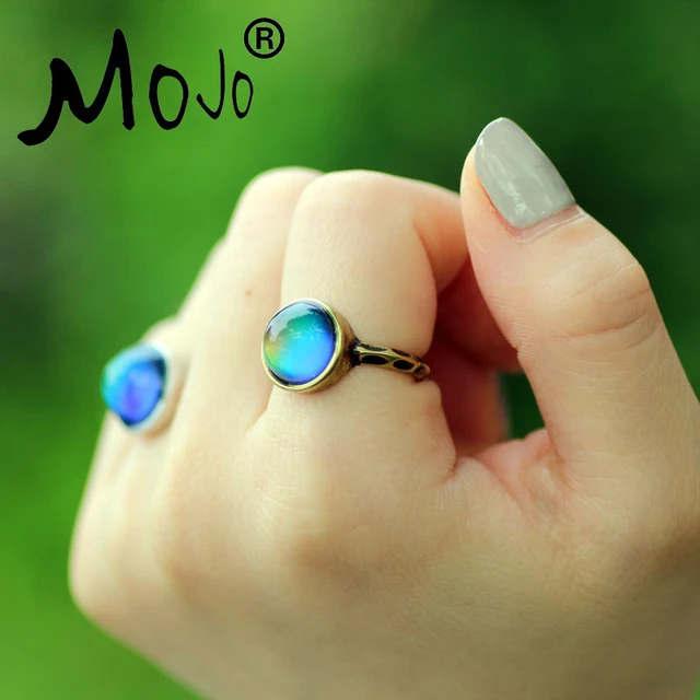1 PC Antique Bronze Plated Color Changing Mood Rings Changing Color Temperature Emotion Feeling Rings Set For Women Men MJ RG002 AliExpress