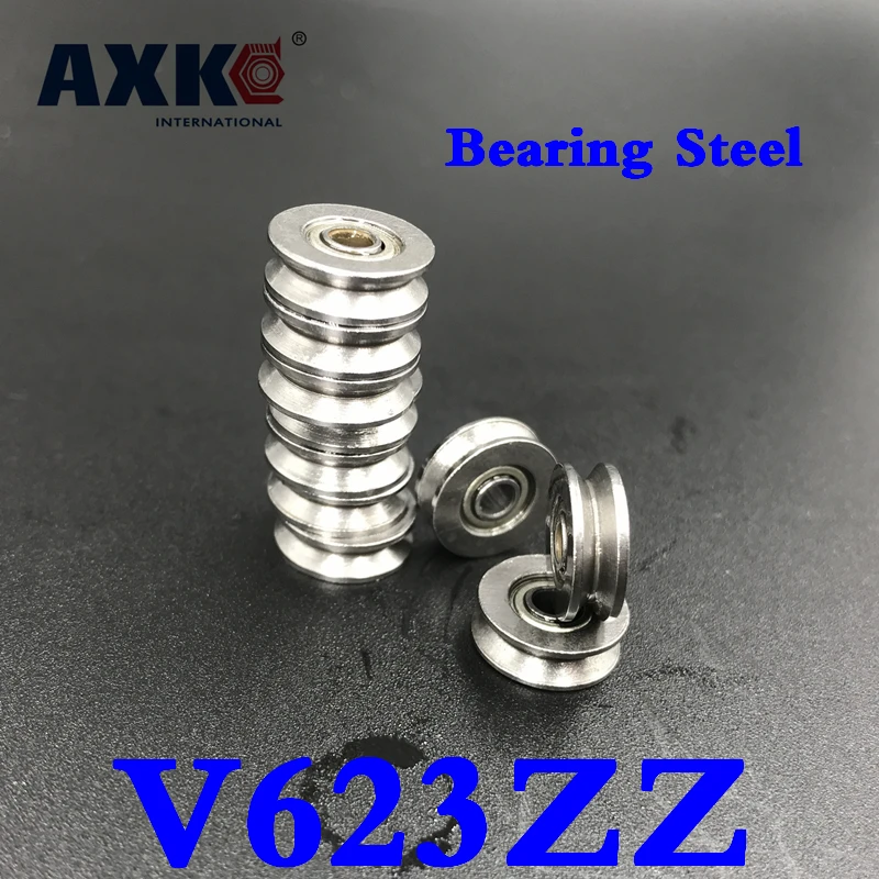 

Axk 20 шт. V623zz ABEC-5 V-Groove роликовые подшипники карбоновые 3x12x4 мм для шкива вышивальной машины V623 623V 623VV Szv3-12