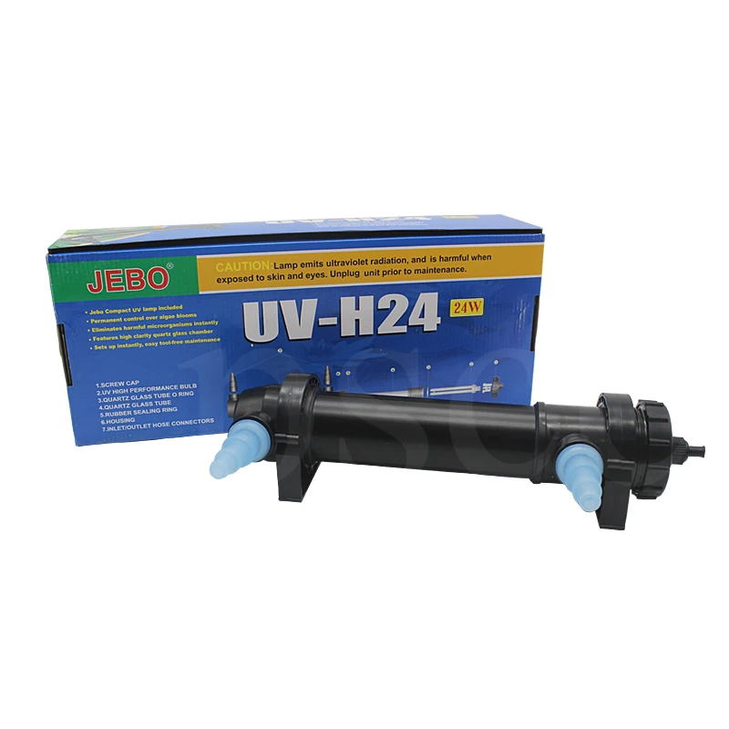 Лампа JEBO 24 Вт с УФ-лампой, Ультрафиолетовый фильтр, осветлитель, убивает водоросли для аквариума, пруда, кораллового кои, емкость для рыб Лампа JEBO 24 Вт с УФ-лампой, Ультрафиолетовый фильтр, осветлитель, убивает водоросли для аквариума, пруда, кораллового кои, емкость для рыб
