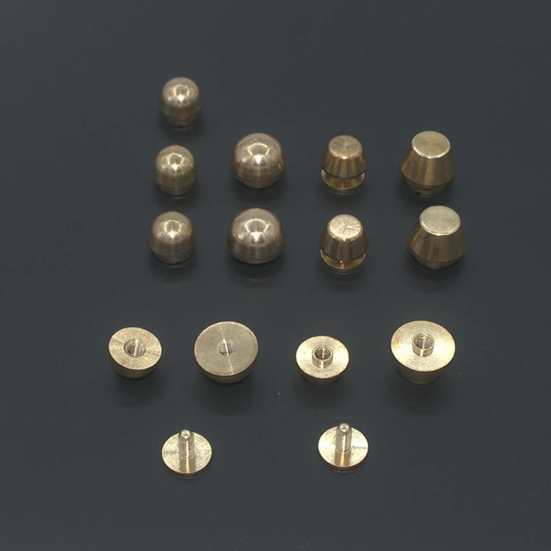 high quality solid brass rivet and screws DIY leather bag suitcase botton feet