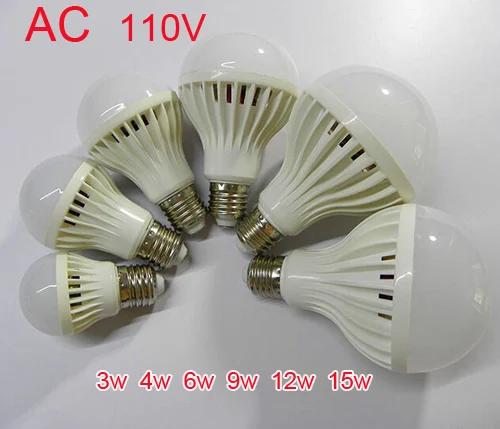 Bulb LED Super bright low energy consumption AC110V-130V E27 LED Lamp 3W 4W 5W 7W 9W 12W 15W Warm / White LED Light Spotlight