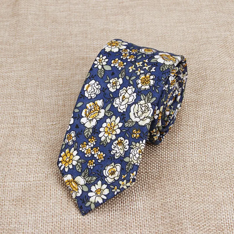 Hot New Sell Cotton Men\'s Colourful Casual Tie For Man Ties Narrow Kids  Necktie Slim Skinny Cravate Narrow Thick Neckties 6cm