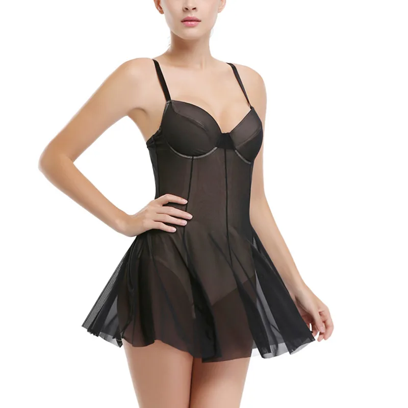 

Women Body Shaperwear Plus Size Adult Sleeveless High-elastic Ballet Dance One-piece Dress Sexy Black Mesh Leotard M30380