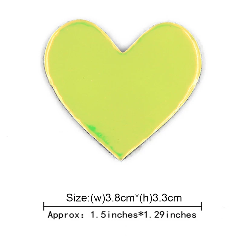 36pcs/lot 3.8*3.3cm Gradual Color Heart Padded Appliques for DIY Accessories Craft Handmade Decoration