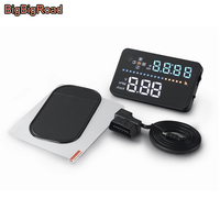BigBigRoad Car HUD Head Up Display OBD II 2 + GPS Digital Speed Windscreen Projector Satellite Time Speedomete Driving Distance