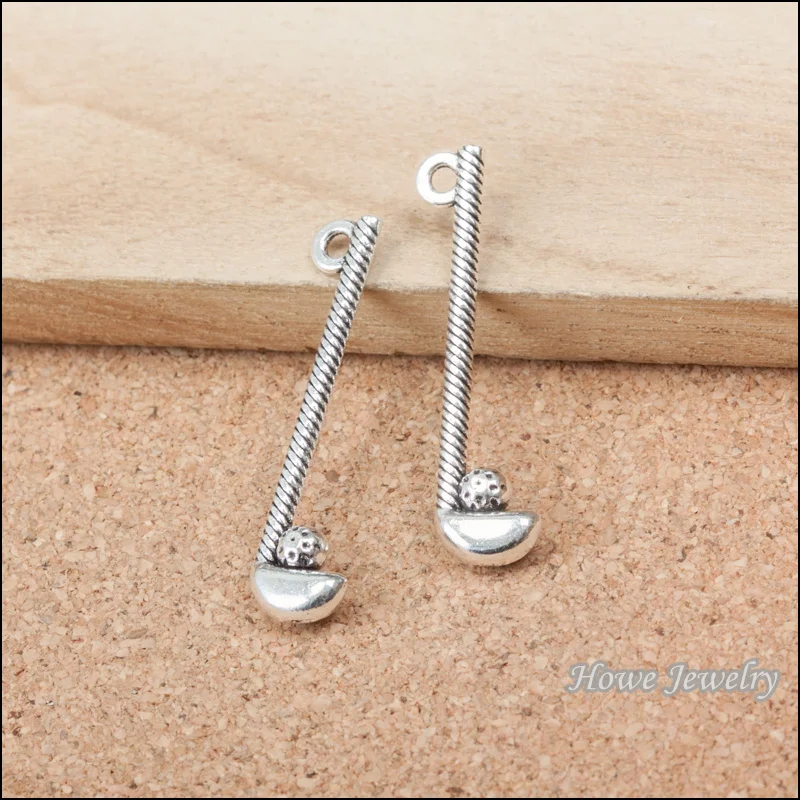 120 stücke vintage golf sport charme Antike silber Anhänger DIY Europäischen Stil Schmuck Machen B259