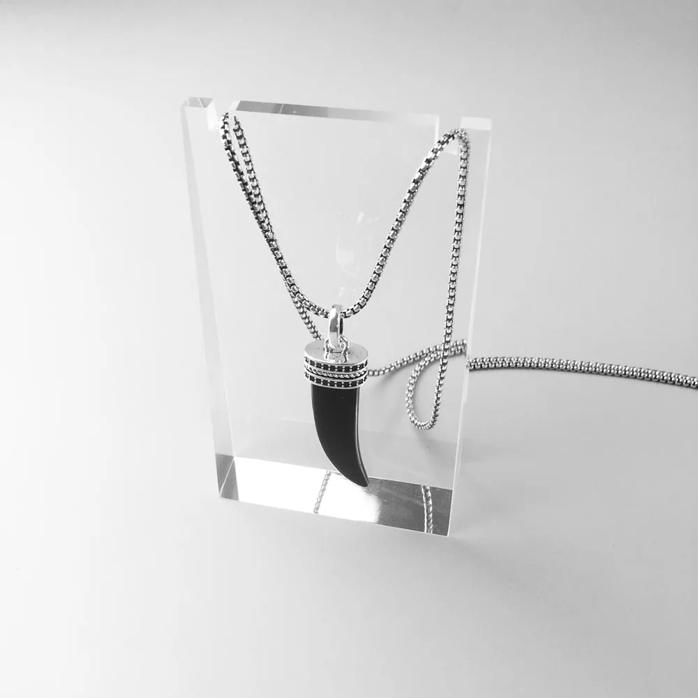 Pendant Maori Hook Skull Tooth Eternity,New Ethnic Fashion Jewelry Trendy 925 Sterling Silver Gift For Men Women Fit Necklace