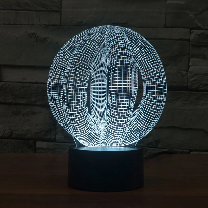 

Creative Electronic Products 3d Desk Lamp Touch Led Night Light Led Seven Coloured Novelty Gift Table Lamps For Living Room