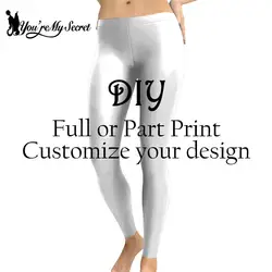 [Sie sind Mein Geheimnis] DIY Leggings Für Frauen 3D Druck Anpassen Design Frauen Leggings Casual Push-Up Elastische fitness Hosen