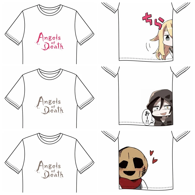 Anime JK Angels of Death ZACK Ray Eddie Cosplay Shirt T-Shirt Lover Couple tshirt t shirt Tops Tee Women Men Casual