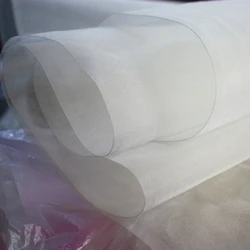 50cm*108cm Natural white pure silk organza fabric sheer transparent veil yashmak wedding dress silk material