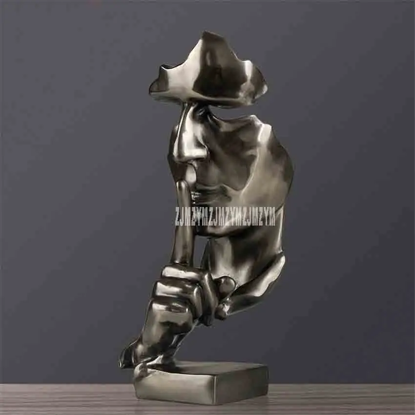 

TKD813 Abstract Quiet Male Sculpture Handmade Copper and Resin Figure Statue Ornament Gift and Craft Living/Office/Home