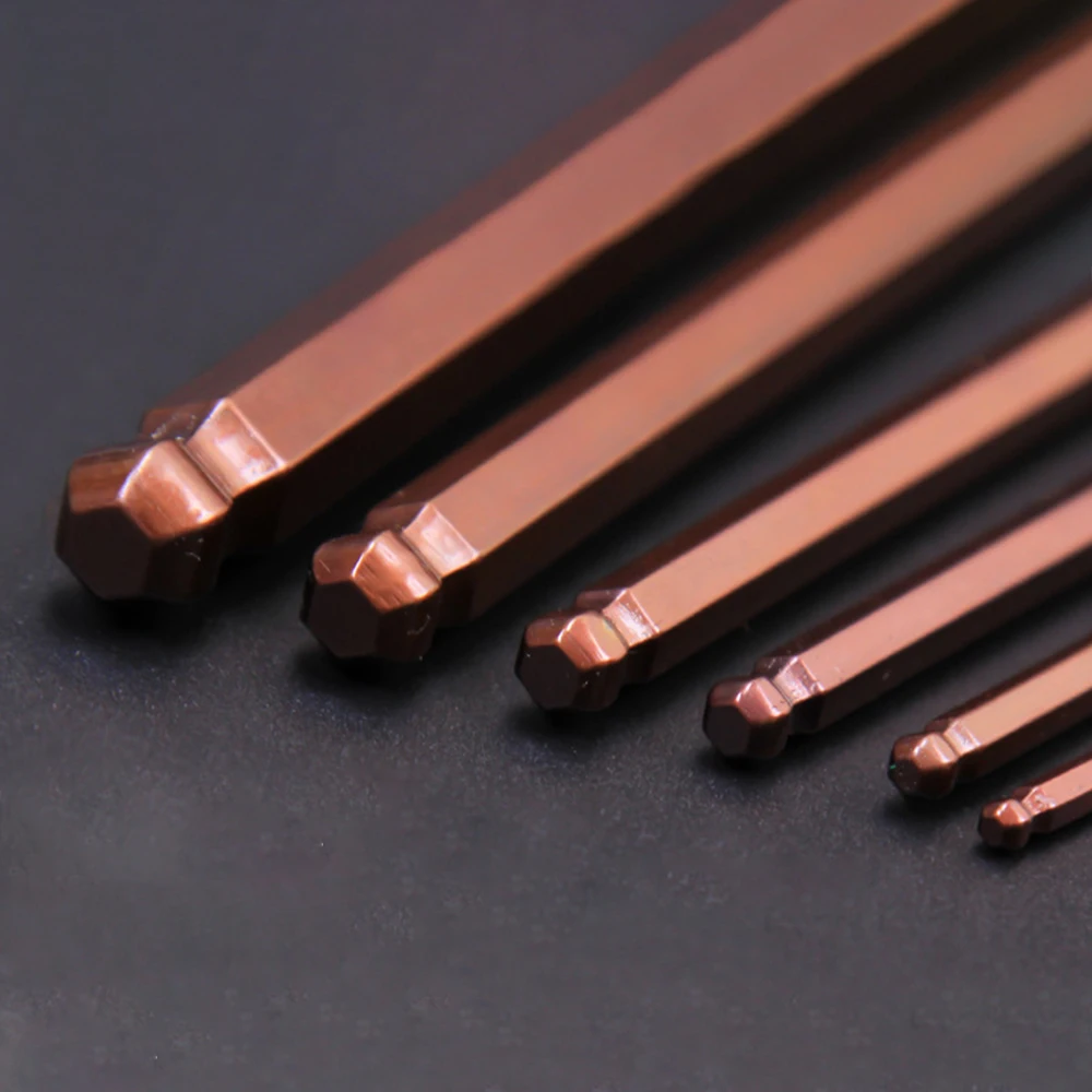 Portable Metric Universal Allen Key Set S2 Alloy Steel Hex Wrench Box 9Pcs Bicycle Repair Tool Furniture Installation Tool