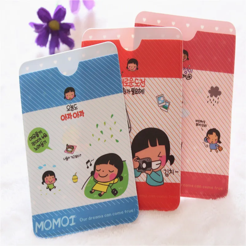 

Color Random Fashion Korean Cartoon Cute Cartoon Girl Bus Card Sets Two Card Slots Bank Card Pack Card Sets 40