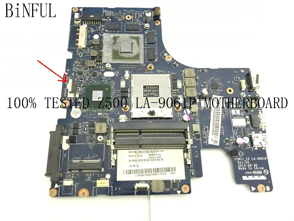 

AVAILABLE 100% TESTED VIWZ1 LA-9061P LA-9063P LAPTOP MOTHERBOARD FOR LENOVO Z500 NOTEBOOK GPU GT640M / GT740M