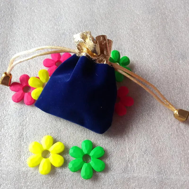 

50pcs 9x12cm Gold Bead Jewelry Bags Pouch Velvet Bags Jewellery Pouches Gift Bag For Christmas/wedding Drawstring Packaging Bag