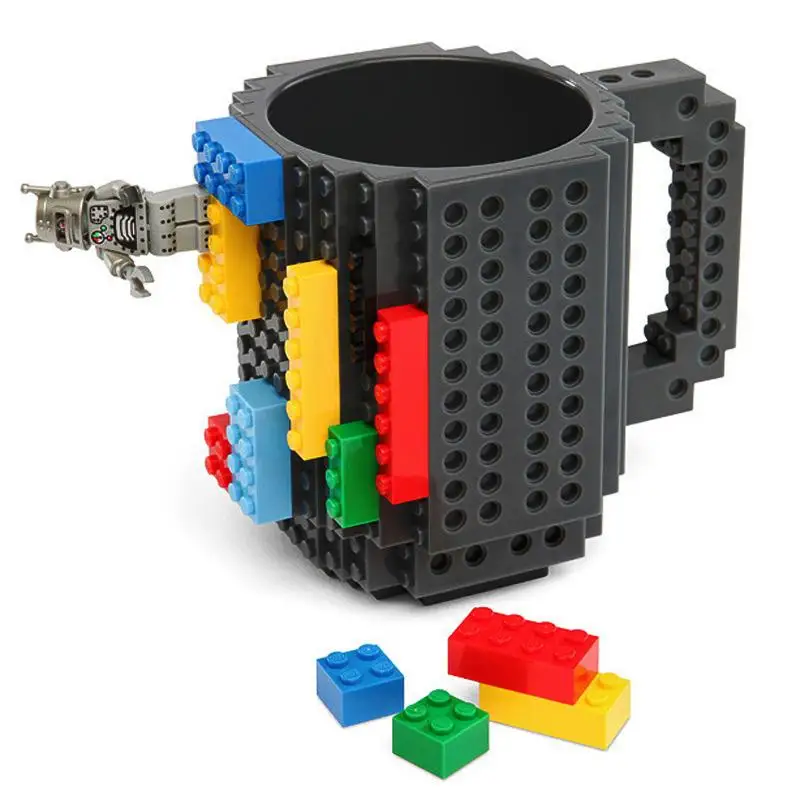 Personalized Creative Building Block Assembly Cup Children\'s Educational Water Cup Drop-resistant Mug