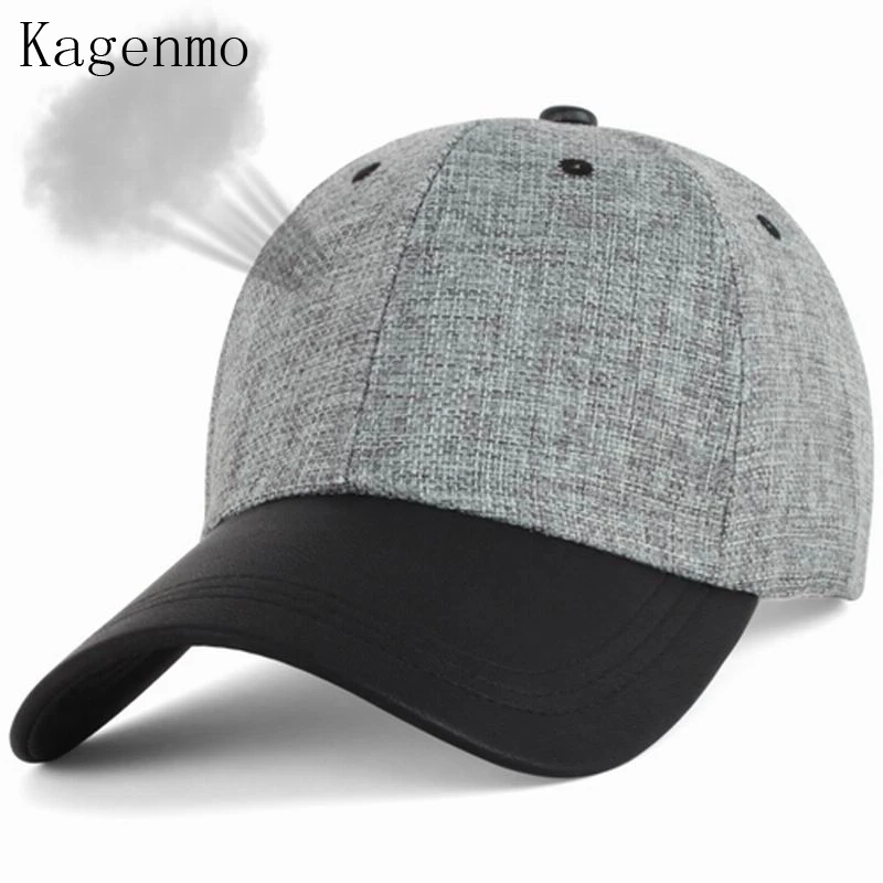 Kagenmo Hat male summer baseball cap  breathable knitted benn sunbonnet  sun hat summer hat