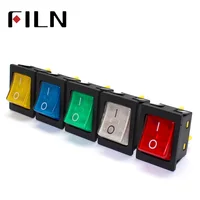 30A 250VAC interruptor basculante KCD4 de alta resistencia encendido apagado interruptor LED dpst 4 pines rojo verde azul blanco amarillo interruptor
