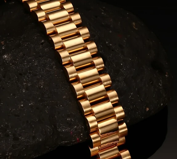 

15mm 8.66'' Stainless steel watchband chain Link Bracelet Charming Women Men