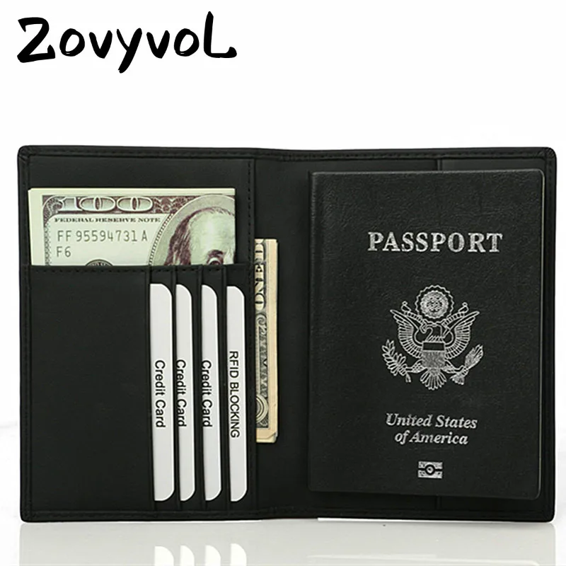 

ZOVYVOL 2023 New Genuine Leather Passport Wallet Women Men Travel Passport Wallet Netherlands Passport Holder Credit Card Holder