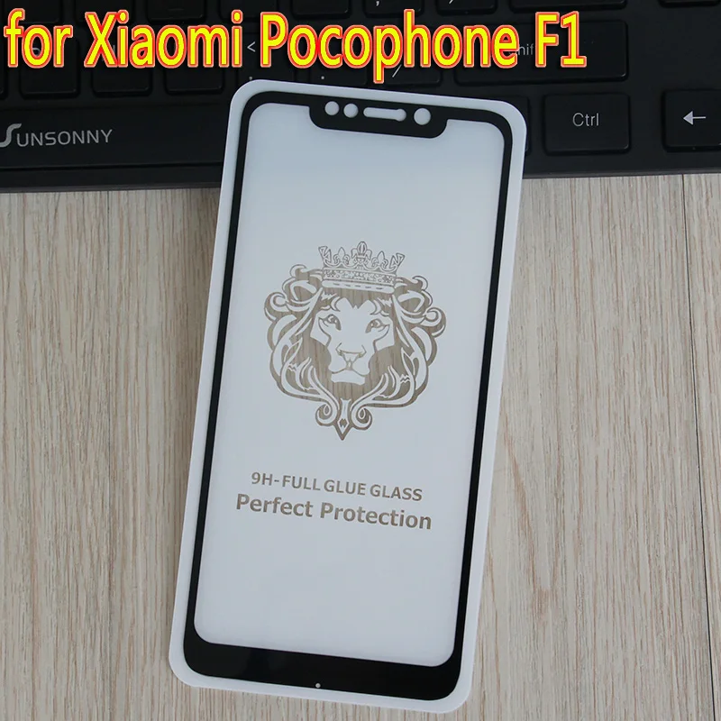 Защитная пленка для экрана Xiaomi Pocophone F1, закаленное стекло с полным покрытием, [устойчивое к царапинам], пленка для экрана [черная]