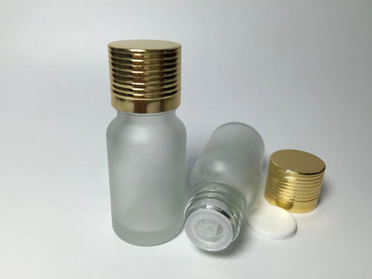 

10ml White matt glass essential oil bottle ,threaded lids golden of essential oils bottles,cosmetics sub-bottling Frost bottles