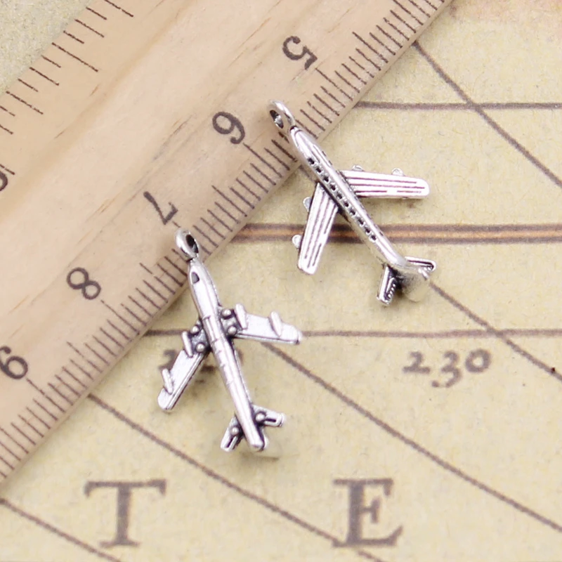 20 sztuk Charms samolot samolot 23x13mm tybetański brąz srebrny kolor wisiorki antyczny tworzenia biżuterii DIY Handmade Craft