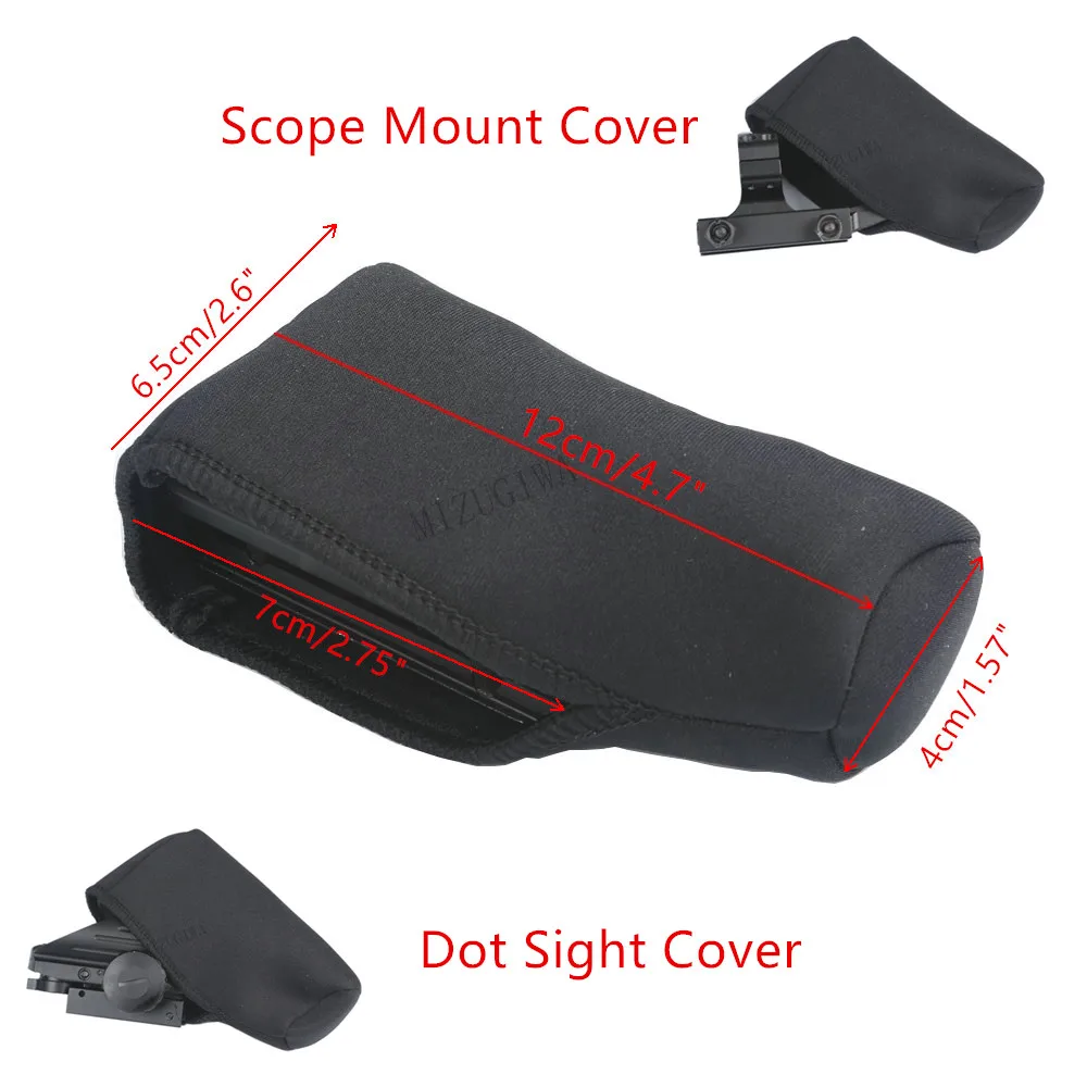 Scope Mount Cover Dot Sight Cover Protect Neoprene Scope Cover Protective Jacket Black 4.7