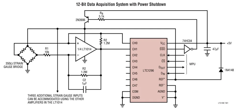 LTC1293DCSW LTC1293 - Single Chip 12-Bit Data Acquisition System