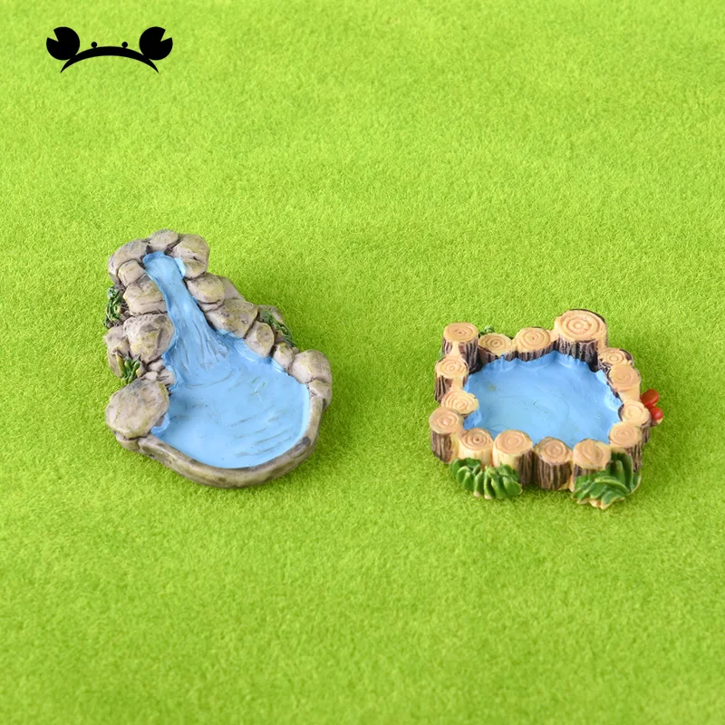 Acessórios miniatura para decoração de jardim, ornamento artesanal de resina, micro paisagem, construção diorama, cenário, brinquedo construção, 5pcs