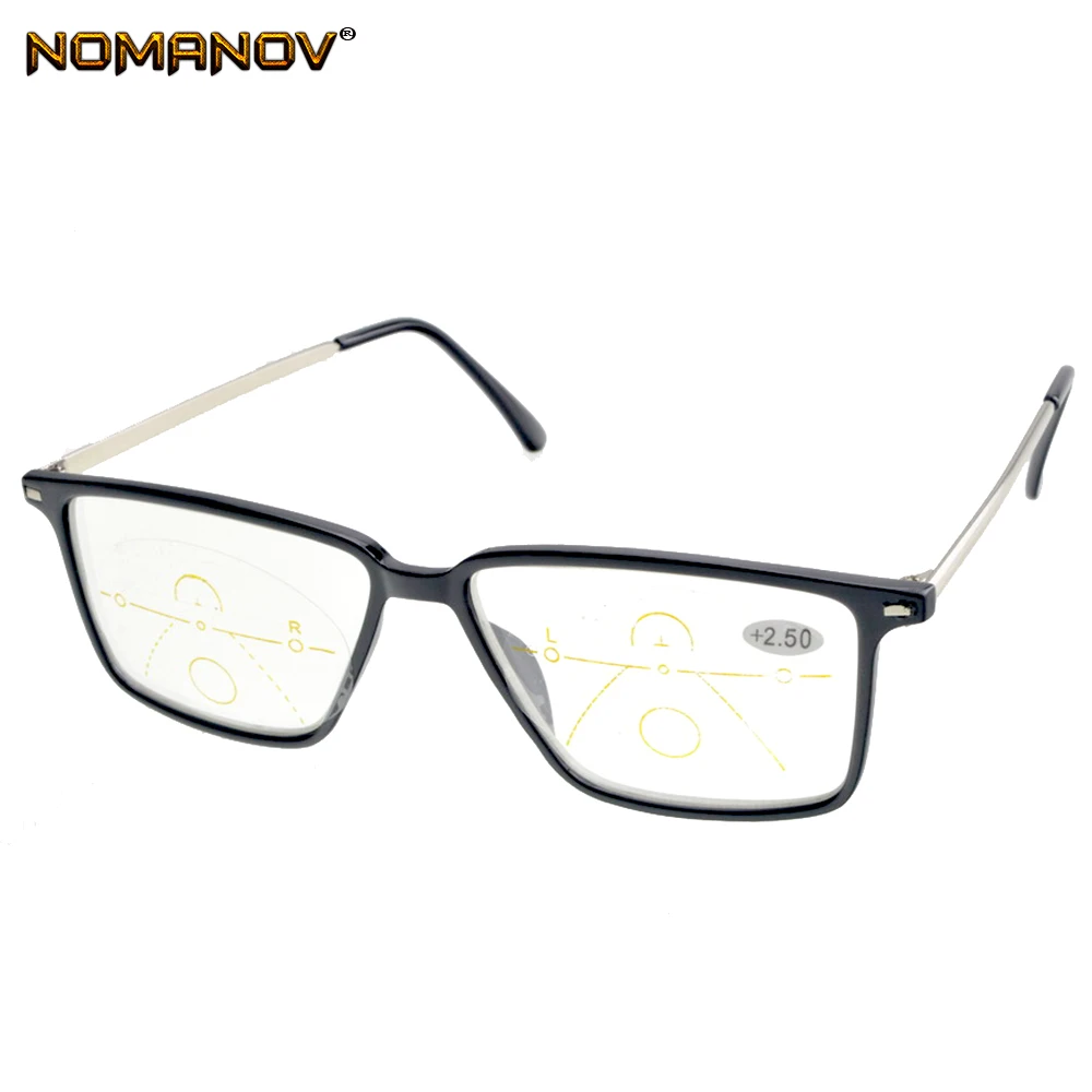 2019 New Arrival Lentes De Lectura Progressive Multifocal Reading Glasses Full-rim Frame See Near And Far Top 0 Add +0.75to +4