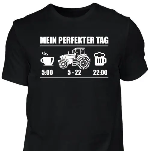 Mein Perfekter Tag - Traktor T-Shirt | Landwirt Bauer Trecker Agrar Landwirtin2018 Men'S Fashion Short Sleeved Camisetas Slim