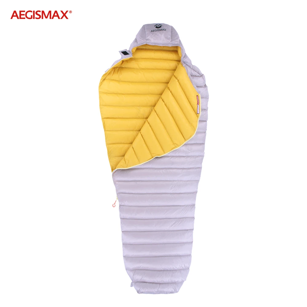 Aegismax Ultra Dry White Goose Down Sleeping Bags With Hood Mummy Type Outdoor Camp Hike Sleeping Gear Water Repellent Down