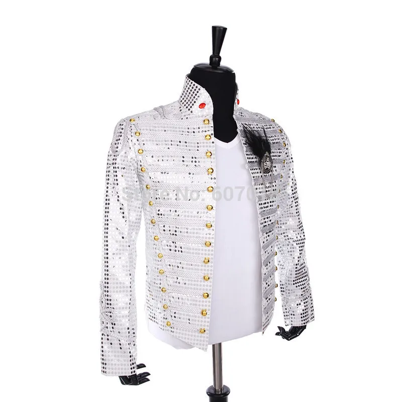 Rare Punk Rock Formal Dress Michael Jackson Jacket Handmade England Style Costume History for Fans Best Gift