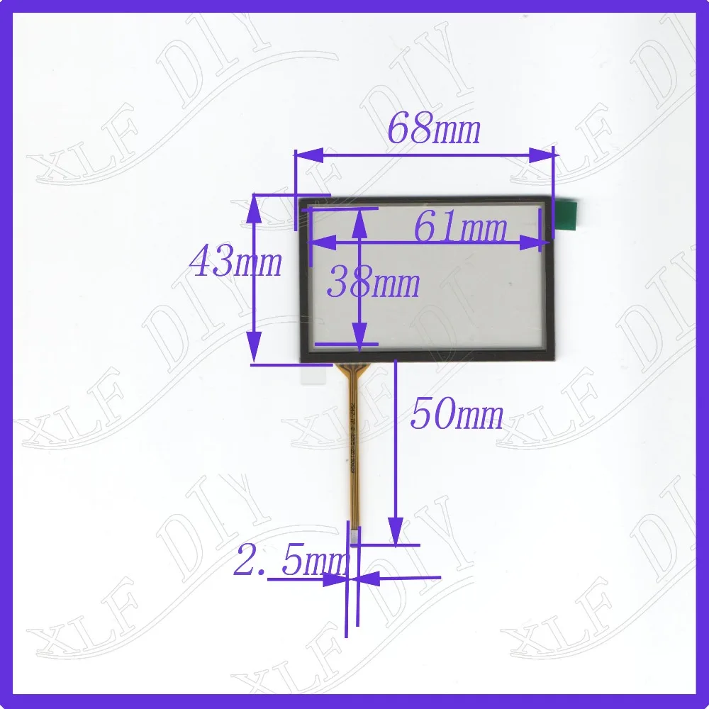 

ZhiYuSun AL 3202B 3.2inch 4 line Resistance screen 68*43mm For CarDVD touch screen panel this is compatible 68mm*43mm