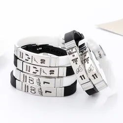 New Football Star La Liga Messi Ronaldo Nermar Wrist Silicone Bracelets&Bangles Titanium Steel Buckle Adjustable Wristband SH286