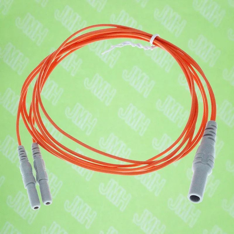 

10pcs ECG EKG EEG EMG adapter/extension cable for electrode or leadwire,Din 1.5 male plug to Din 1.5 female*2 plug.