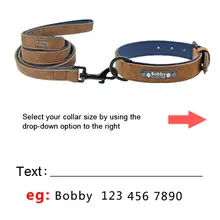 Custom Leather Dog Collar & Tag #2
